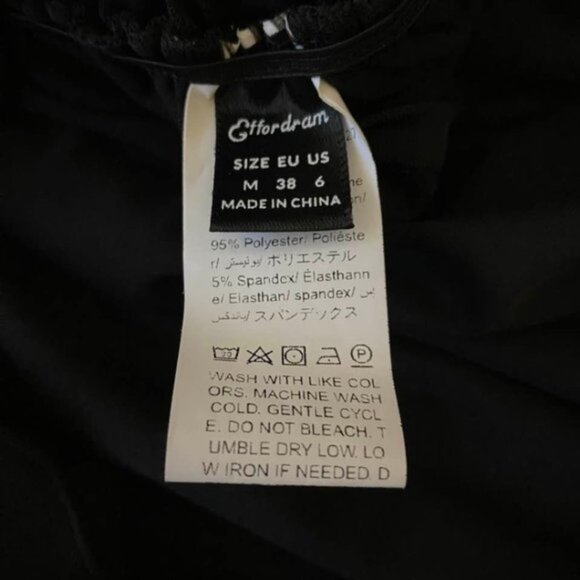 Effordram Black Tie-Front Cutout Ruffle Mini Dress Club Party Bodycon M - Picture 9 of 11